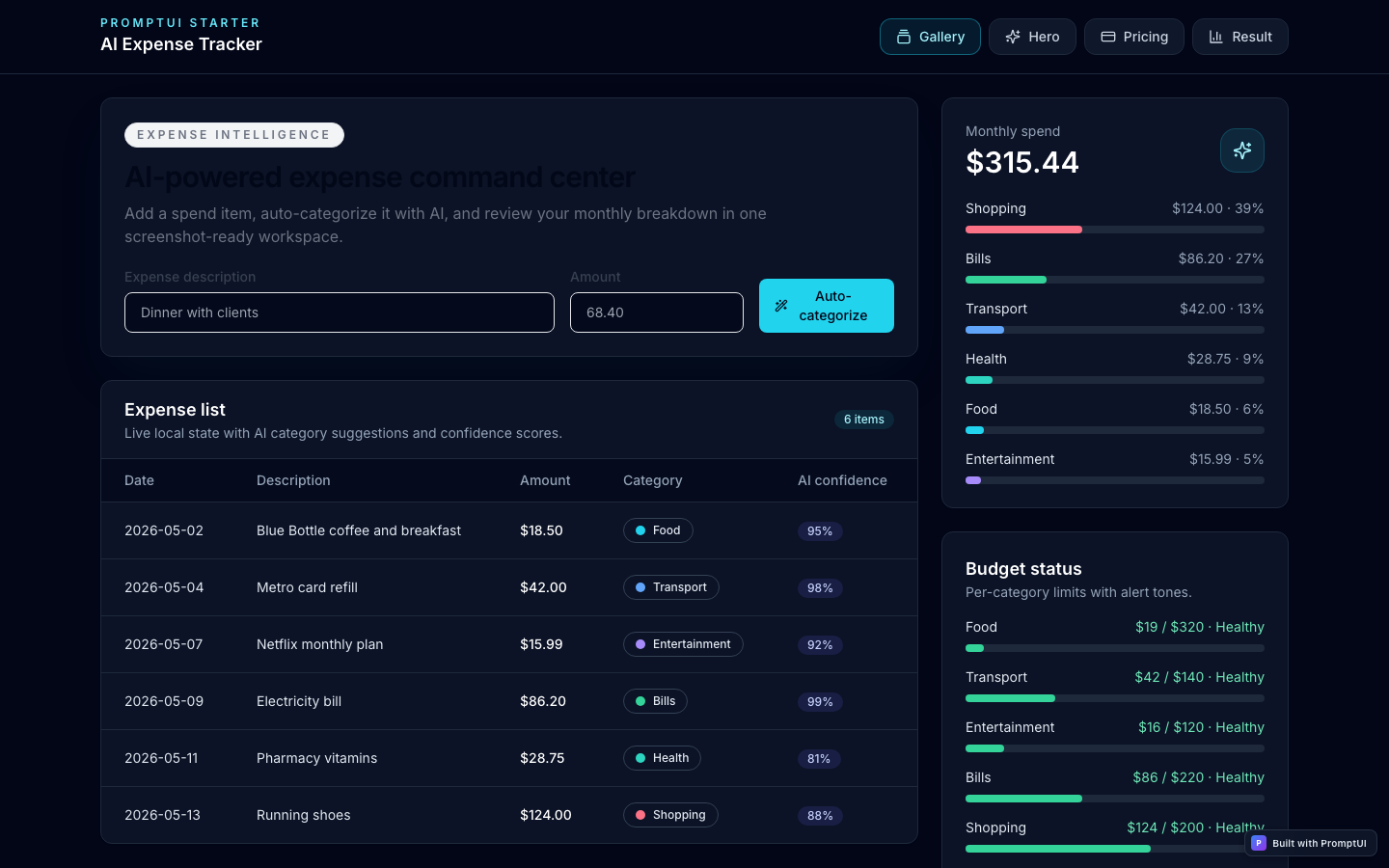 ai-expense-tracker preview