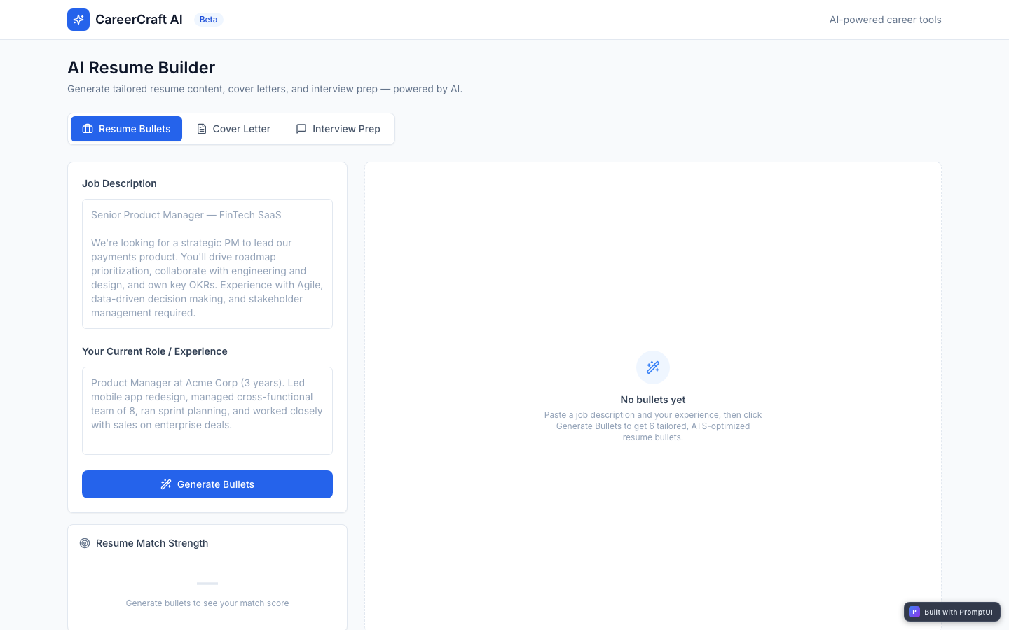ai-resume-builder preview