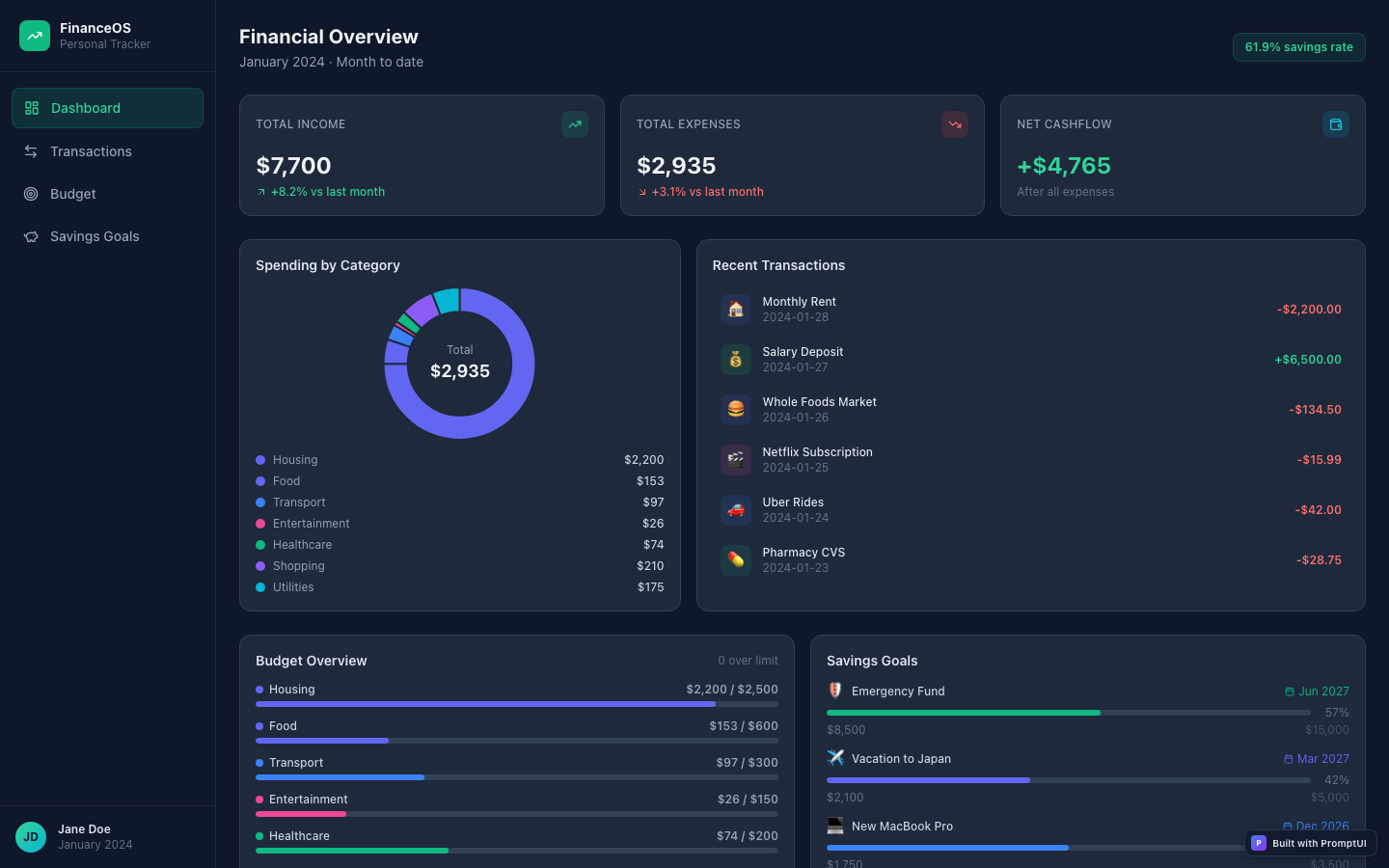 finance-tracker preview