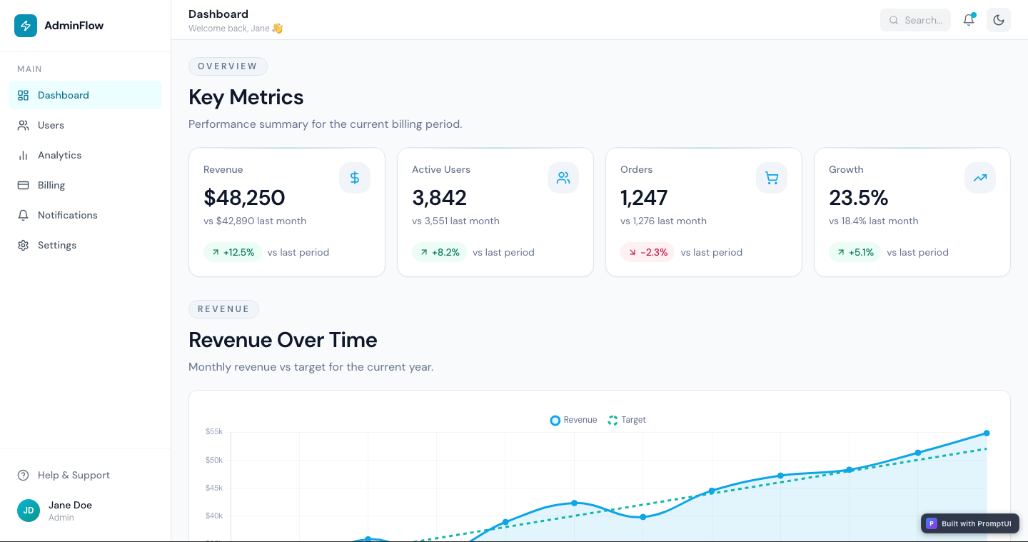 saas-dashboard preview